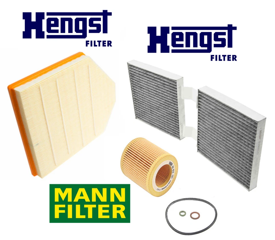 Air Filter Oil Filter AC Cabin Filter Charcoal OEM for BMW X3 X4 xDrive28i 11-18 - Image 1 of 1