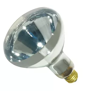 CLEAR HEAT LAMP Bulb Reflector 375W Watt R40 Medium E26 120V Volt - Picture 1 of 5