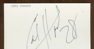 Carl Howard - Autographed 3" X 5" Index Card - New York Jets - cornerback - Picture 1 of 1