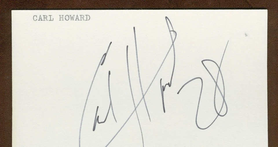 Carl Howard - Autographed 3" X 5" Index Card - New York Jets - cornerback - Image 1 of 1