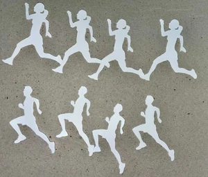 ππ10 RUNNERS TRACK cardstock paper die cut embellishments scrapbook - Picture 1 of 22