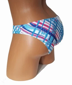 Hurley NEW Blue Womens Juniors S M Small Medium Swimsuit Bikini Bottom $58 4429 - Picture 1 of 2