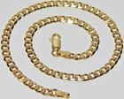 9CT YELLOW GOLD ON  SILVER 10 inch SOLID  CURB ANKLET ANKLE  BRACELET