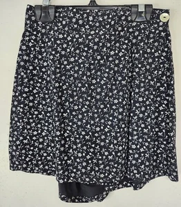 A. Byer California Skort Black White Floral Business Womens Size 3 Waist 24" - Picture 1 of 6