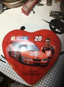 NASCAR Tony Stewart #20 Home Depot Heart Shaped Collectible Tin + 6 U.S. Flag - Picture 1 of 9