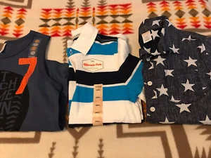 Boys Clothing Lot Size 7/8 Baseball Tank Striped Polo Stars Polo Gymboree 3 Pc - Picture 1 of 10