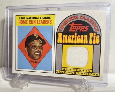 2001 Topps American Pie Willie Mays Home Run Leaders Game Used Jersey Mint! - Image 1 of 4