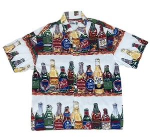 Hawaiian Shirt With Beer Bottles Size Large - Picture 1 of 8