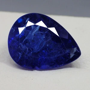 8.89 Cts FANTASTIC FIRE PEAR (15 x 11 mm) AAA 100% NATURAL TANZANITE GEMSTONES - Picture 1 of 7