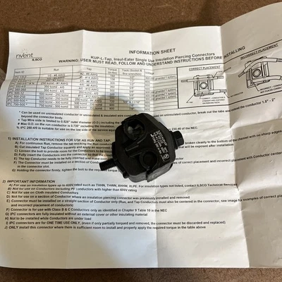 ILSCO  IPC 4/0 -2/0 KUPLER TAP Insulation Piercing Connector 600V - Image 1 of 2