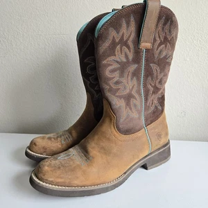 Bota Western Ariat Damas Delilah Marrón Envejecido Pull On 10021457 Talla 9 B - Imagen 1 de 13