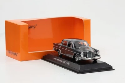 1:43 Minichamps Mercedes-Benz 300 SE lang 1963 W112 dunkelgrau Maxichamps - Bild 1 von 4