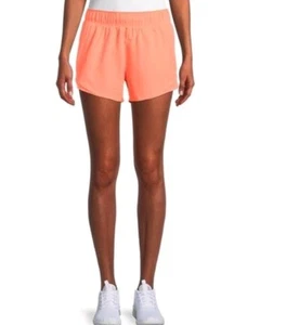 Athletic Works Women Small 4/6 Core Running Shorts Neon Coral, Moisture Wicking - Picture 1 of 4