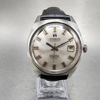 Tissot Seastar Visodate Watch Men 35mm Silver Dial Steel Date Automatic T12 Runs - Image 1 of 4