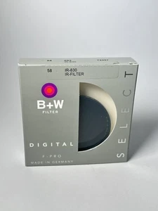 B + W 58mm 093 Infrared IR Filter, Black Red 830 Brand New - Picture 1 of 2
