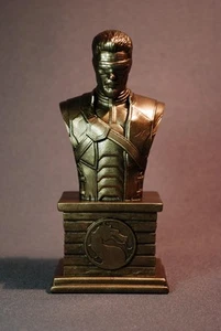 CUSTOM SCULPTED KENSHI MORTAL KOMBAT X INSPIRED FAUX BRONZE BUST STATUE FIGURE - Picture 1 of 10