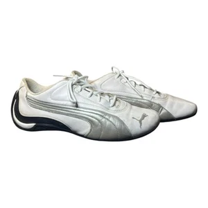 De Colección Y2K Puma Speedcat Mostro Sparco Tenis Blanco Negro Plata Para hombres Talla 11 Gato - Imagen 1 de 9