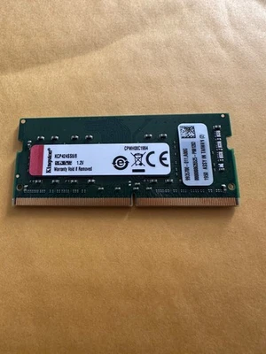 Kingston 8GB DDR4 2400 MHz PC4-19200 1Rx8 SODIMM Laptop Memory RAM (KCP424SS8/8) - Image 1 of 2
