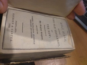 Das Alte Testament Heilige Bibel gedruckt 1852 geschenkte Inschrift 25.12.1854 - Bild 1 von 9