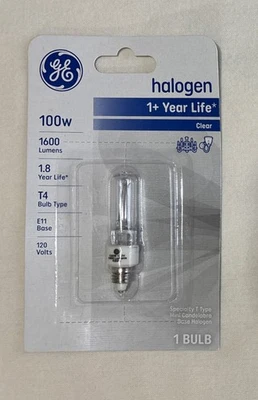 GE Light Bulb Specialty T4 Type Light Bulb 100 Watt Clear Finish 19383 - Image 1 of 3