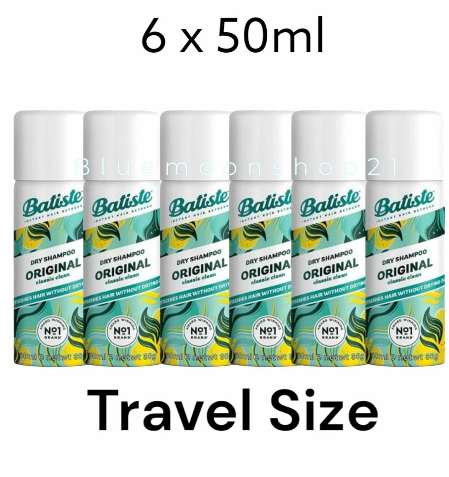 6 x 50ml Batiste Hair  Original Dry Shampoo - Travel Size  - Image 1 of 1