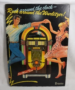altes WURLITZER JUKBOX SCHILD "Rock around the Wurlitzer" 84x60cm Werbung 50er - Bild 1 von 10