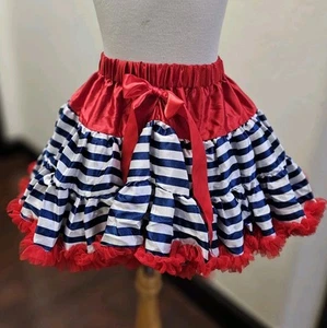 Girls Size 4t Patriotic Pettiskirt And Leg Warmers Set 2 Pieces - Picture 1 of 5