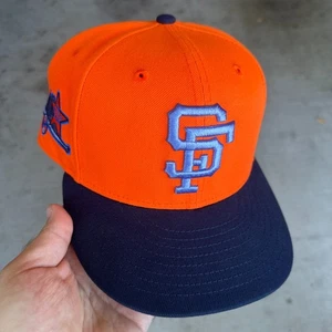 Größe 7 1/4 - San Francisco Giants 1961 All Star Game orange Mütze Club New Era - Bild 1 von 3