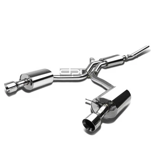 Fit 03-08 Audi A4 1.8T/2.0T J2 Dual 4"Muffler Tip Stainless Race Catback Exhaust - Picture 1 of 8