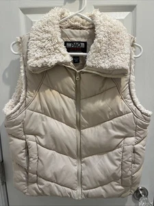 Pao Sport Fleece gefütterte gefütterte gefütterte Weste Damen Größe Large beige P.A. Originale - Bild 1 von 8