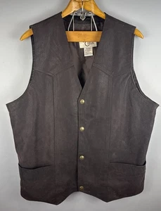 Cripple Creek Lederweste Herren XL/Hoch Braun Western Cowboy Weste Wildleder Reiten - Bild 1 von 8
