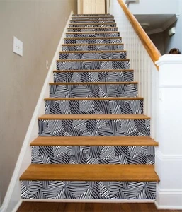 3D Black Pattern 736 Stair Risers Decoration Photo Mural Vinyl Decal Wallpaper - Picture 1 of 5