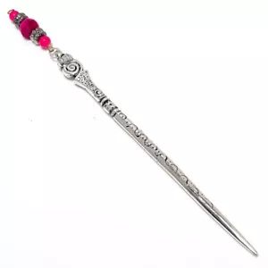 Rubillite Pink Gemstone 925 Sterling Silver Handmade Jewelry Hair Pin Stud R817 - Picture 1 of 6