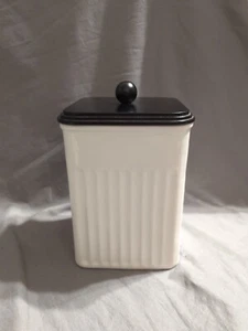 Martha Stewart Collection ceramica con coperchio in legno, contenitore medio alto 6 1/2 - Foto 1 di 12