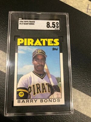 1986 Topps Traded #11T Barry Bonds SGC 8.5 - Image 1 of 2