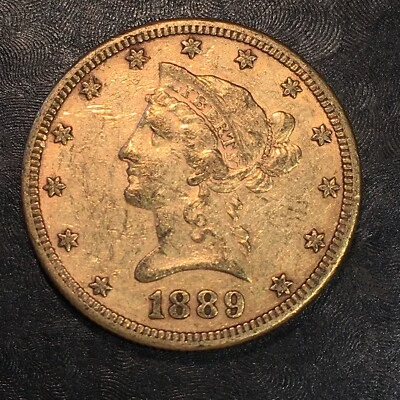 1889-S $10 Gold Liberty Head - Old Euro Hoard Look - High Quality Scans #P759 - Image 1 of 2