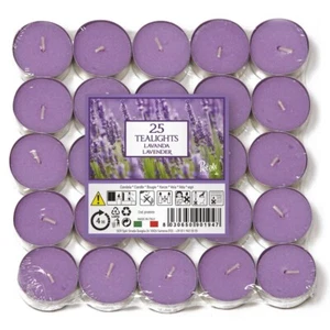Aladino 25 x Nightlights 7hrs Burn Lavender Scented Fragrance Tealights Candles - Picture 1 of 4