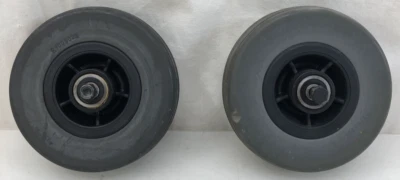 PAIR Caster Wheel Quantum Q6 Edge Power Wheelchair 6"x2" Tire 150x50 Black - Image 1 of 4