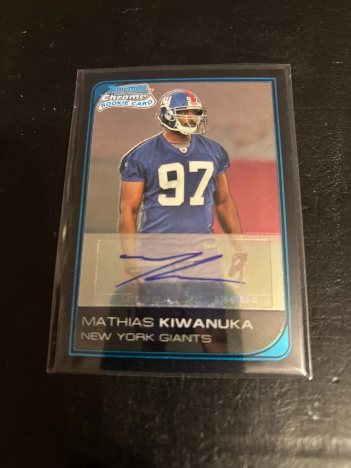 2006 Bowman Chrome Mathias Kiwanuka autograph RC New York Giants Boston College - Image 1 of 1