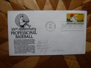 US 1969 BASEBALL FDC COOPERSTOWN, N.Y. 100TH ANNIVERSARY SCOTT 1381 - Picture 1 of 2