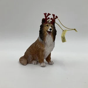The Danbury Mint Santa's Shelties "Sleigh Mate" adorno de Navidad con etiqueta colgante - Imagen 1 de 7