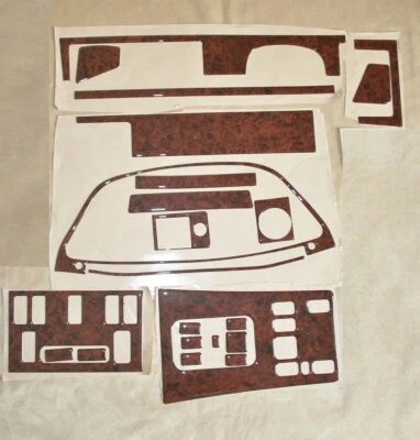 Cockpit Dekor für MERCEDES S Klasse W126 Bj.86-89  Wurzelholz Look 23 tlg.(Nr.4) - Bild 1 von 4