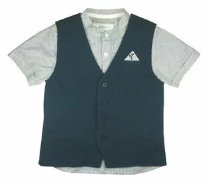 John Rocha Boy Waistcoat Gilet Shirt Blue 4-5 Years - Picture 1 of 6