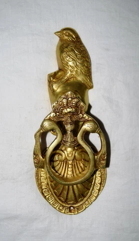Brass Doorbell Swallow Bird Dragon Peacock Design Handicraft Door Knocker UR53 Cover
