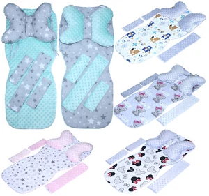 Doppelseitige Sitzauflage MINKY 5 teiliges Set mit Schmetterling Kissen - Bild 1 von 24