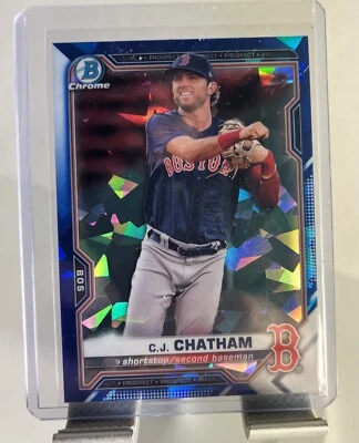 2021 Bowman Chrome Blue Sapphire C.J. Chatham #BCP-113 - Image 1 of 2