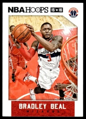 2015-16 Hoops Basketball Card Bradley Beal Washington Wizards #7 - Image 1 of 2