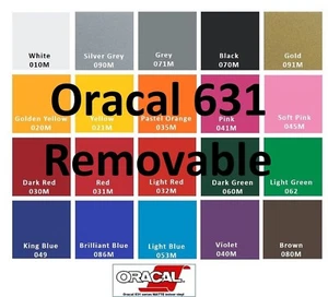 Vinilo adhesivo extraíble Oracal 631 20 rollos 12"x 5 pies (fabricante/cortador artesanal) - Imagen 1 de 3