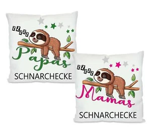 Almohadilla decorativa ronquidos mamá papá cojín de peluche dicho regalo, perezoso - Imagen 1 de 1