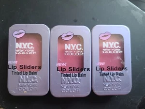3 x N.Y.C. New York Color Lip Sliders tinted lip balm 513A sugar fairy .32 oz - Picture 1 of 3